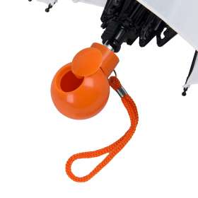 Зонт складной FANTASIA, механический, белый с оранжевой ручкой №5