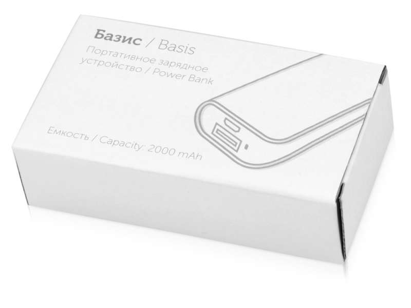 Портативное зарядное устройство (power bank) Basis, 2000 mAh, синий №4