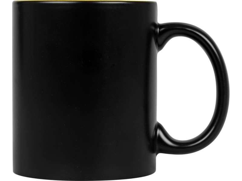 Кружка с покрытием для гравировки Subcolor BLK, черный/желтый №3
