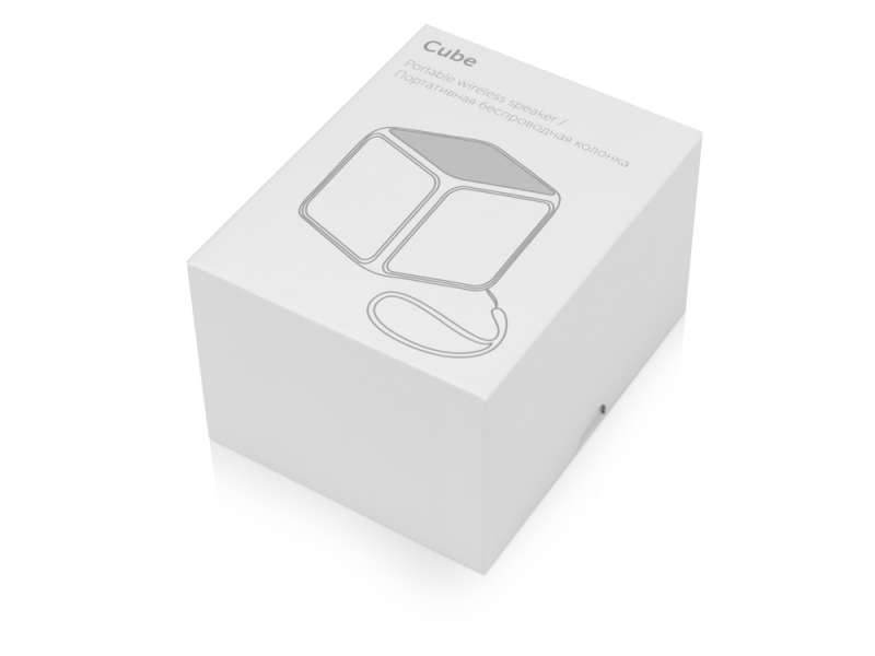 Портативная колонка Cube с подсветкой, красный №2
