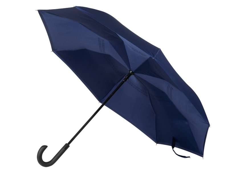 Зонт-трость наоборот Inversa, полуавтомат, темно-синий №1
