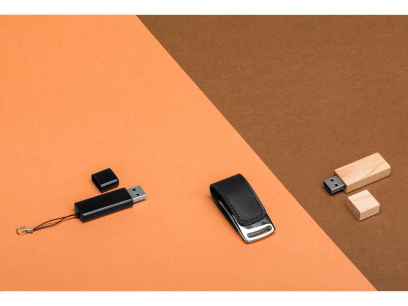 Флеш-карта USB 2.0 16 Gb Woody с магнитным колпачком, натуральный №4