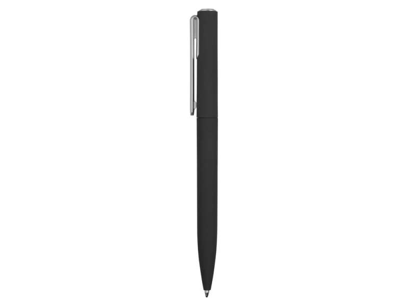 Ручка шариковая пластиковая Bon с покрытием soft touch, черный №3