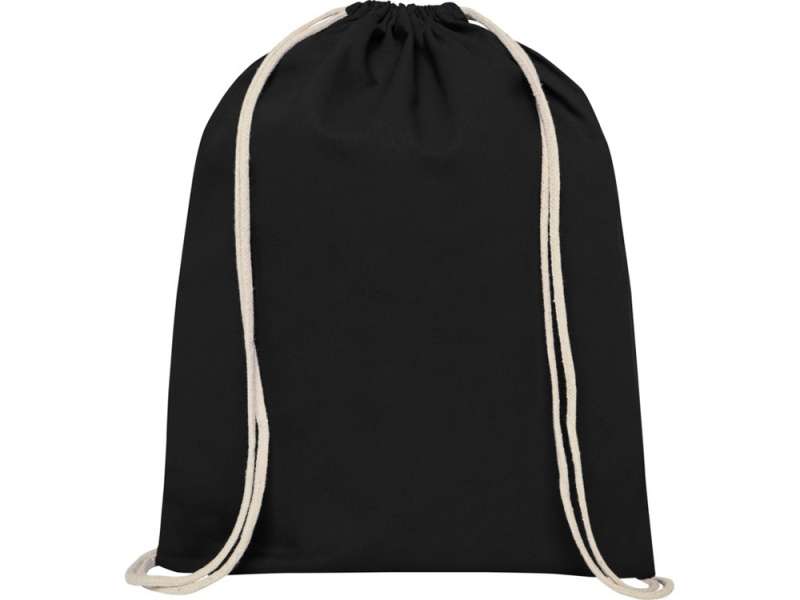 Рюкзак со шнурком Tenes из хлопка плотностью 140 г/м2, черный №2