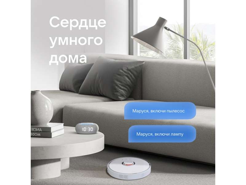 Умная колонка VK Капсула Мини с голосовым помощником Марусей, светлый серый №4