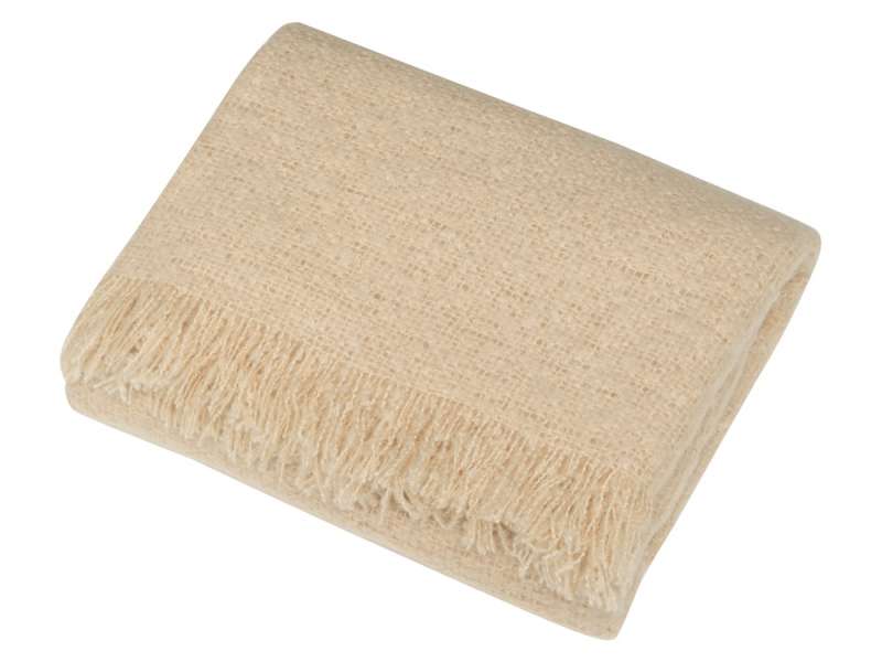 Плед акриловый Mohair, бежевый №2