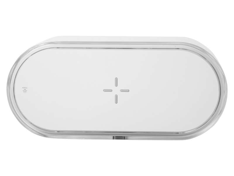 Ночник с беспроводной зарядкой и RGB подсветкой Miracle, 15 Вт, белый №11