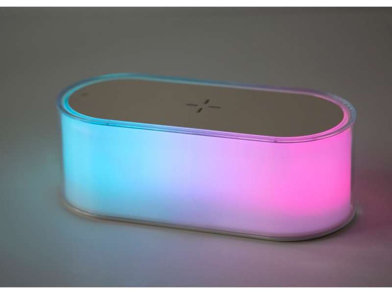 Ночник с беспроводной зарядкой и RGB подсветкой Miracle, 15 Вт, белый №4