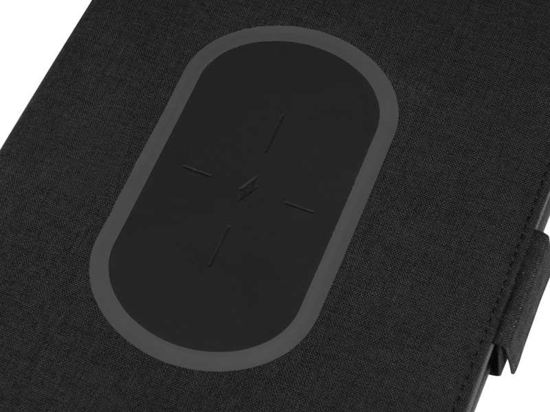 Органайзер с беспроводной зарядкой 5000 mAh Powernote, темно-серый №9