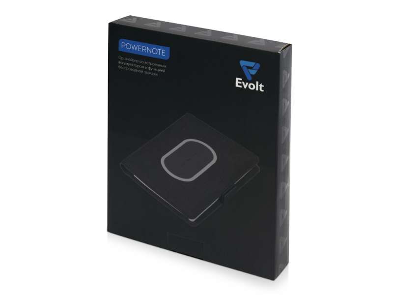 Органайзер с беспроводной зарядкой 5000 mAh Powernote, темно-серый №3