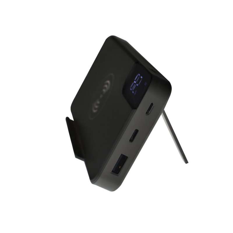 Внешний аккумулятор gPro QI, с беспроводной зарядкой 10000 mAh, черный №2