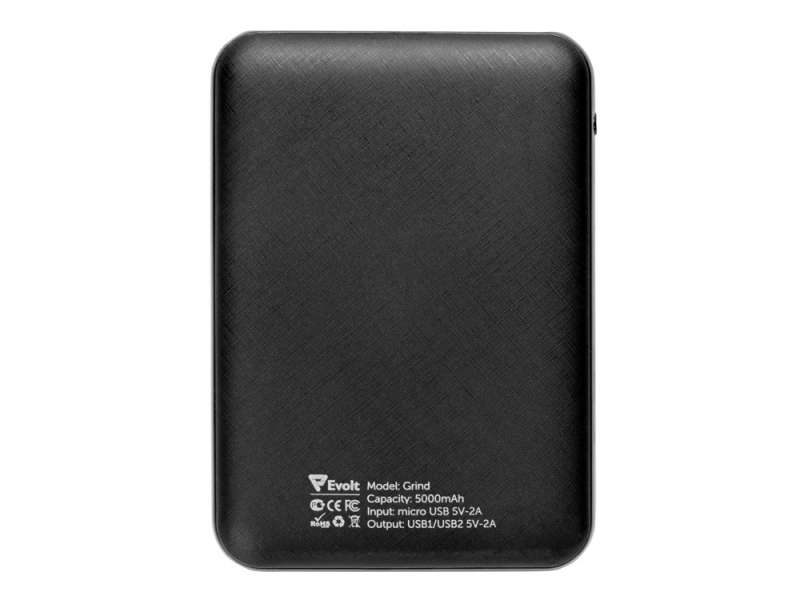Портативное зарядное устройствоGrind, 5000 mAh, черный №8