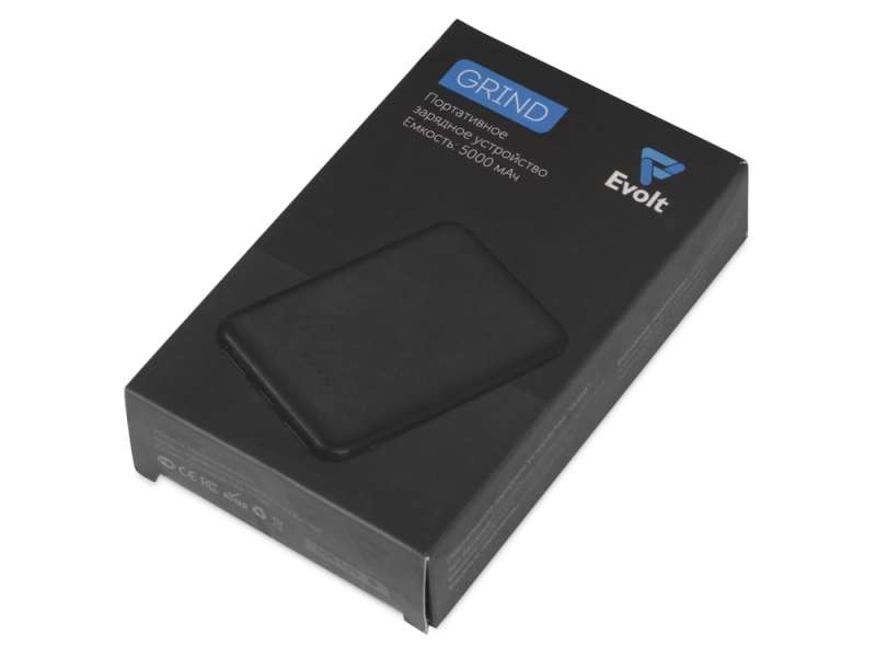 Портативное зарядное устройствоGrind, 5000 mAh, черный №2