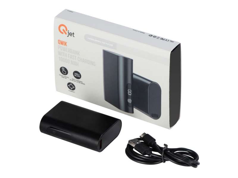 Внешний аккумулятор с QC/PD Qwik, 10000 mah, черный №9