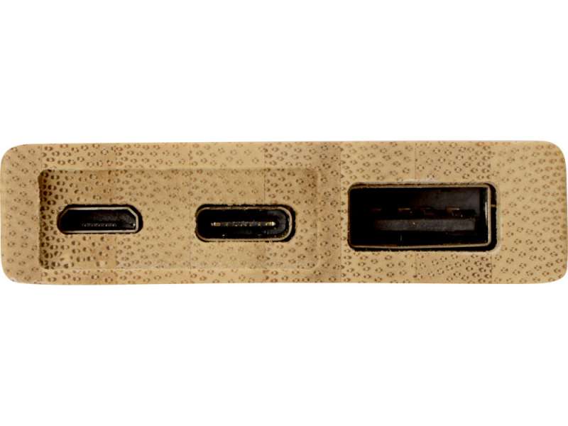 Внешний аккумулятор из бамбука Bamboo, 5000 mAh №7