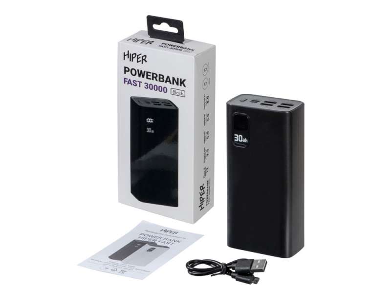 Портативный внешний аккумулятор FAST 30000 Black (P) №5