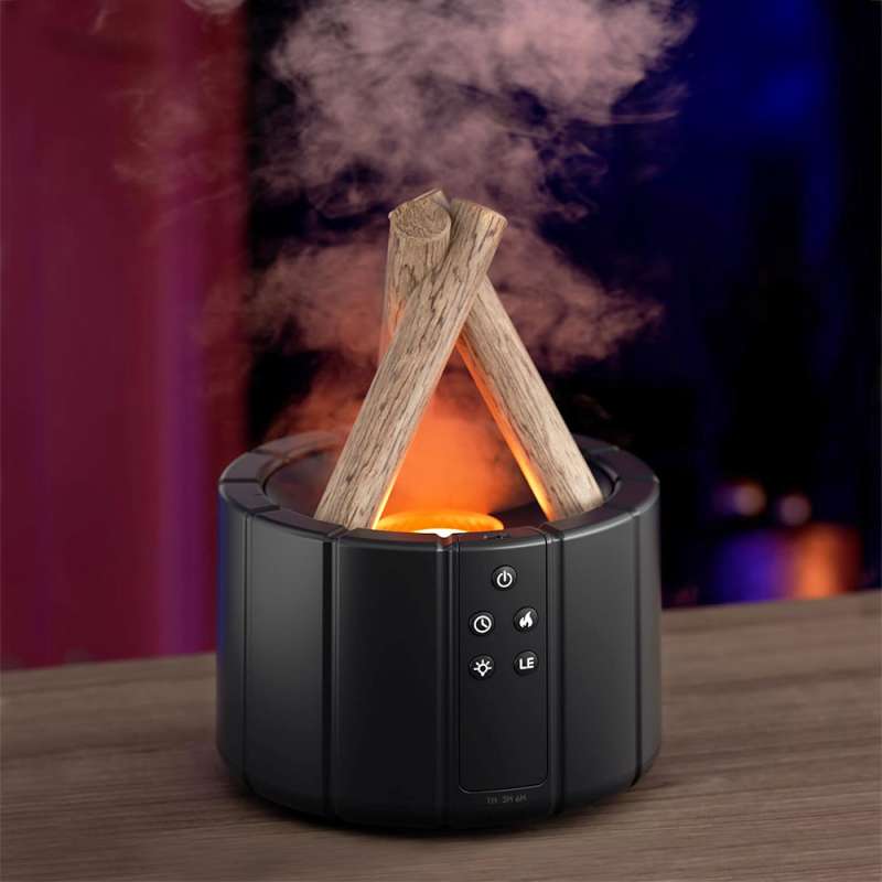 Светодиодный USB увлажнитель-аромадиффузор Bonfire с пультом Д/У, чёрный №4