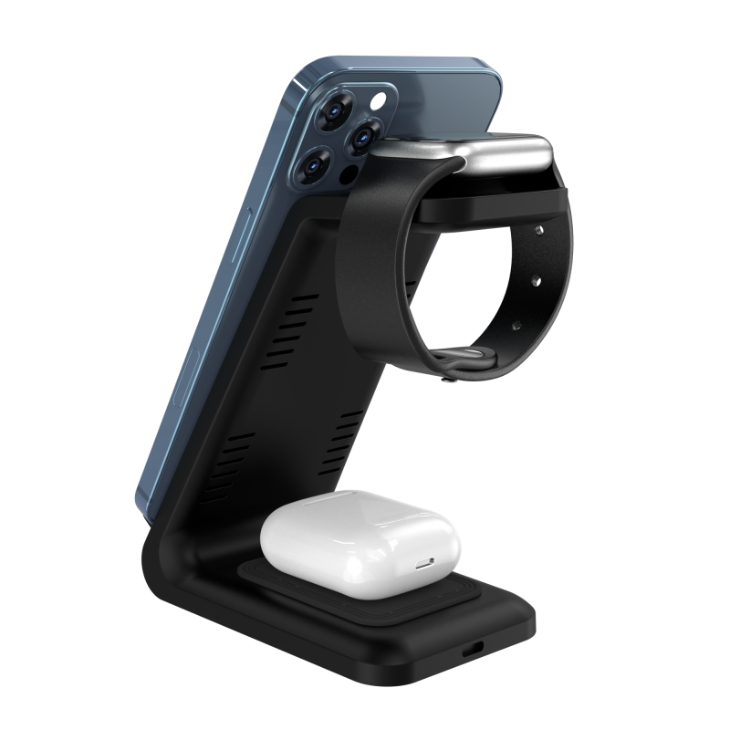Беспроводное мультизарядное устройство Standy 15W, черный №2