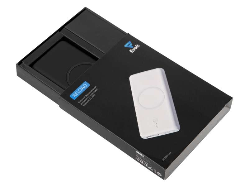 Внешний беспроводной аккумулятор c QC/PD Reload, 10000 mAh, черный (Р) №8