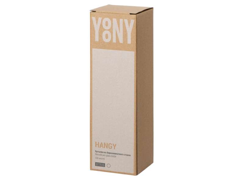 Бутылка из боросиликатного стекла Hangy, 550 мл, офвайт №8