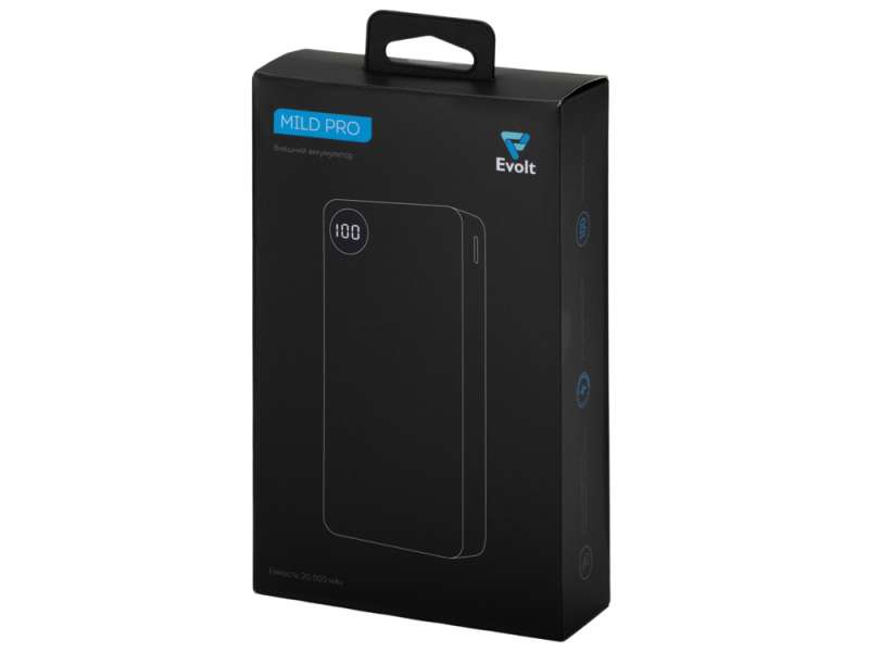 Внешний аккумулятор Mild Pro c быстрой зарядкой QC/PD, 20 000 mAh, серый (Р) №10