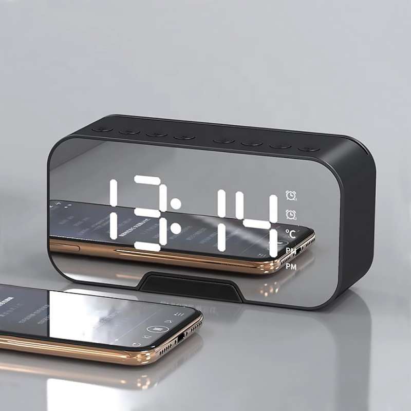 Часы-метеостанция Allora с Bluetooth колонкой функцией Hands free, черные №4