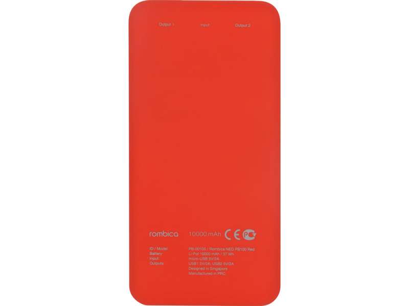 Внешний аккумулятор Rombica NEO PB100 Red, красный (Р) №4