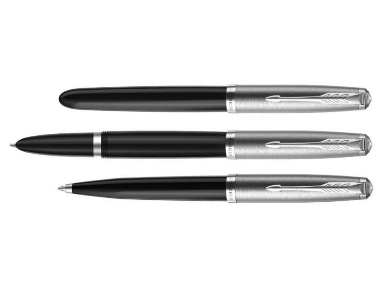 Перьевая ручка Parker 51 CORE BLACK CT, перо: F, цвет чернил: black, в подарочной упаковке. №8