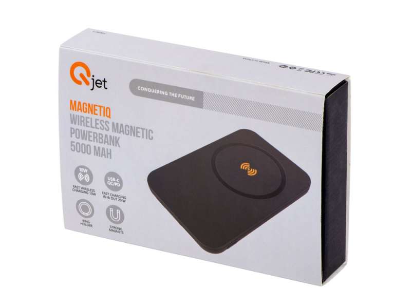 Магнитный беспроводной внешний аккумулятор MagnetIQ, 5000 mah, 10 W, черный (Р) №2