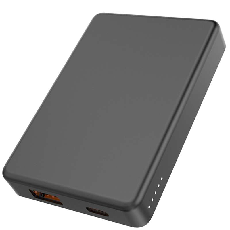 Магнитный внешний аккумулятор Magnetic с беспроводной зарядкой (5W), 5000 Mah, черный №3