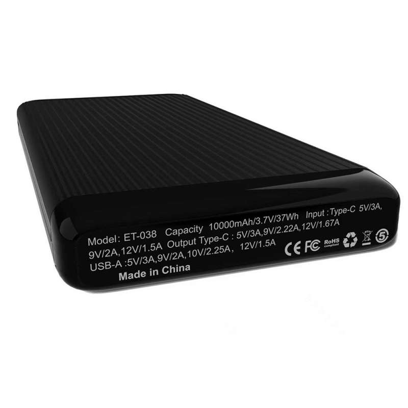 Внешний аккумулятор Orvex c быстрой зарядкой (до 22,5W), 10000 mAh, черный №2