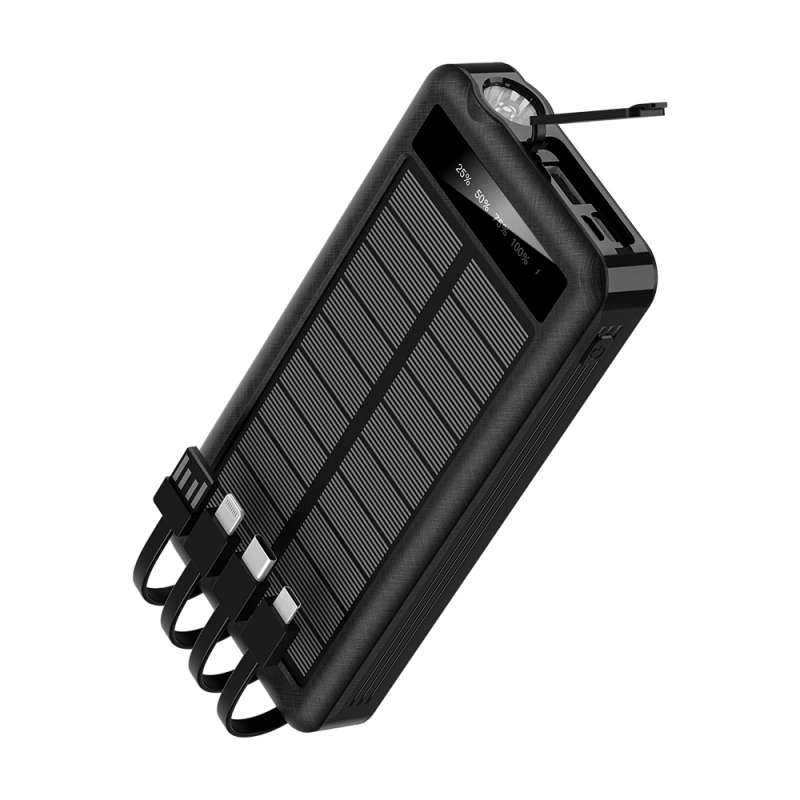Внешний аккумулятор Xyron с солнечной панелью, 10000 mAh, черный №2