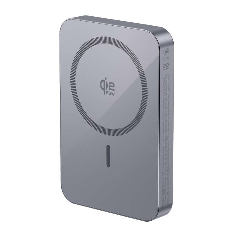 Внешний АКБ NRG Max Qi2.2 10000 мА-ч, 25Вт MageSafe, серый, Deppa №2