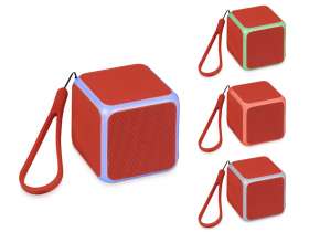 Портативная колонка Cube с подсветкой, красный №11