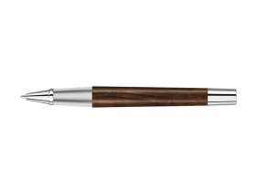 Ручка роллер TITAN WOOD R, синий, 0.7 мм, коричневый/серебряный №2