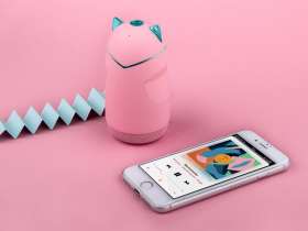 Портативная акустика Rombica Mysound Kitty 3C, розовый №7