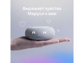 Умная колонка VK Капсула Мини с голосовым помощником Марусей, светлый серый №14