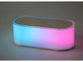 Ночник с беспроводной зарядкой и RGB подсветкой Miracle, 15 Вт, белый №4