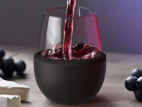Тумблер для вина WINE KUZIE, черный (P) №2
