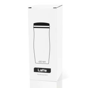 Термокружка Latte, бело-красный №4