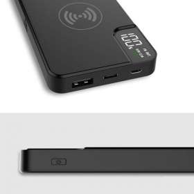 Внешний аккумулятор gPro QI, с беспроводной зарядкой 10000 mAh, черный №4