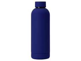 Вакуумная термобутылка Cask Waterline, soft touch, 500 мл, тубус, синий №3