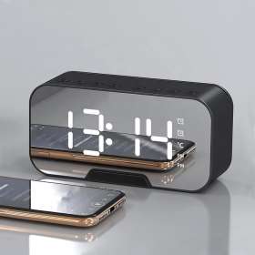 Часы-метеостанция Allora с Bluetooth колонкой функцией Hands free, черные №4