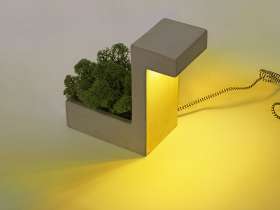 Настольная лампа из бетона Blok Lamp №3