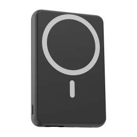 Магнитный внешний аккумулятор Quantum с беспроводной зарядкой (15W), 10000 Mah, черный №2
