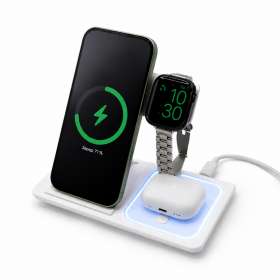 Беспроводное мультизарядное устройство Syntra 15W (3в1), белый №2